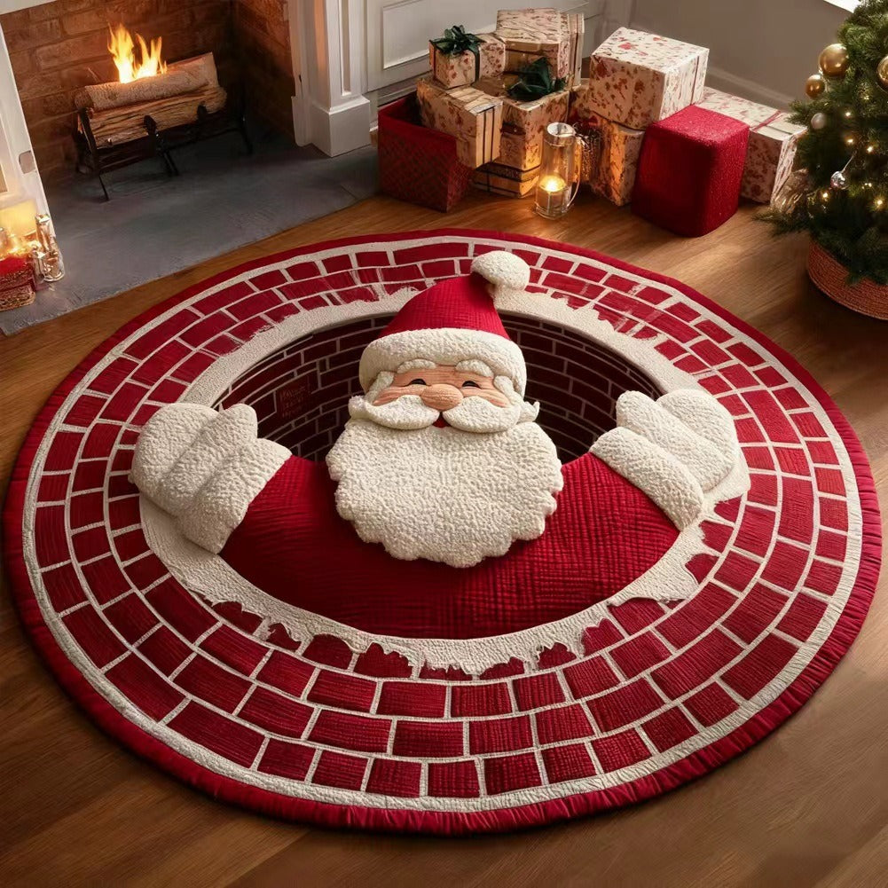 Halloween and Christmas Round Rug