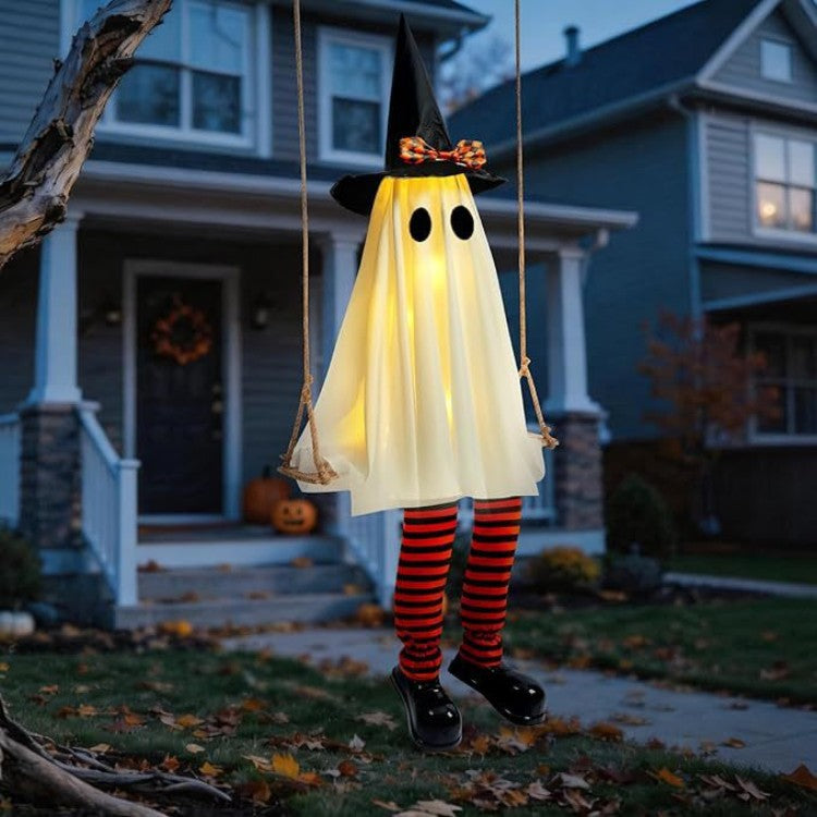 Halloween Wizard Ghost LED Lights - Fabric