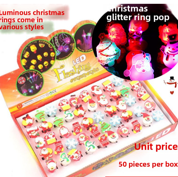 Halloween and Christmas LED Party Rings - Plastic