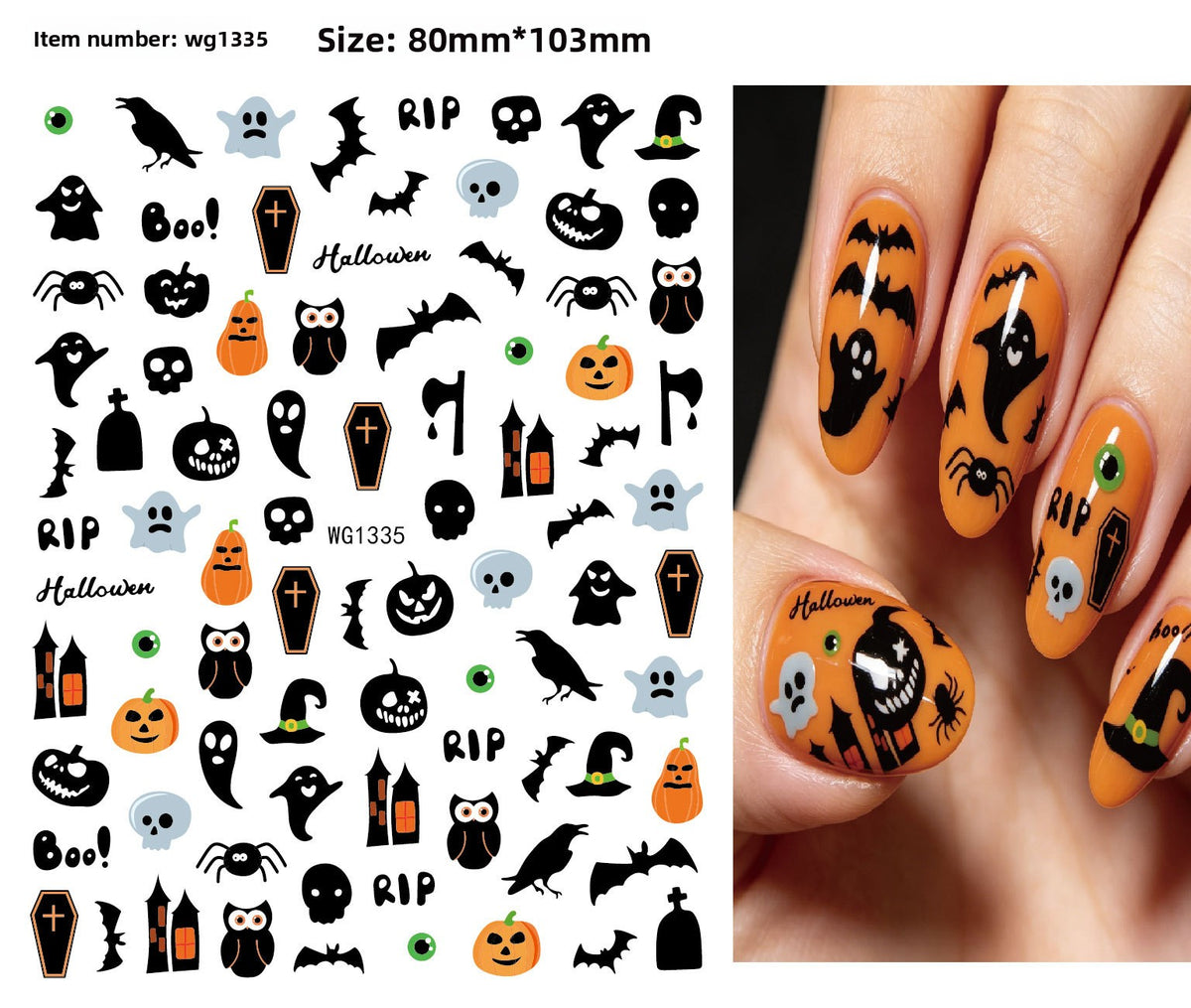 Halloween Nail Stickers - Vinyl