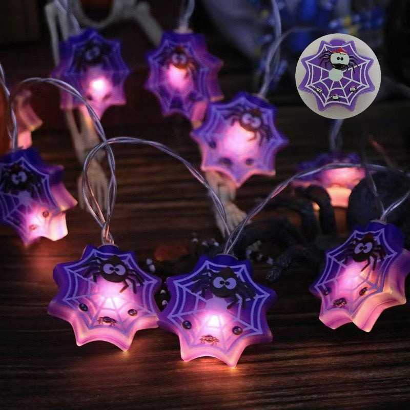 Halloween LED String Lights - Ghost, Spider and Pumpkin Designs