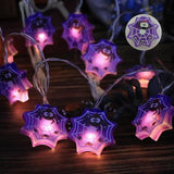 Halloween LED String Lights - Ghost, Spider and Pumpkin Designs