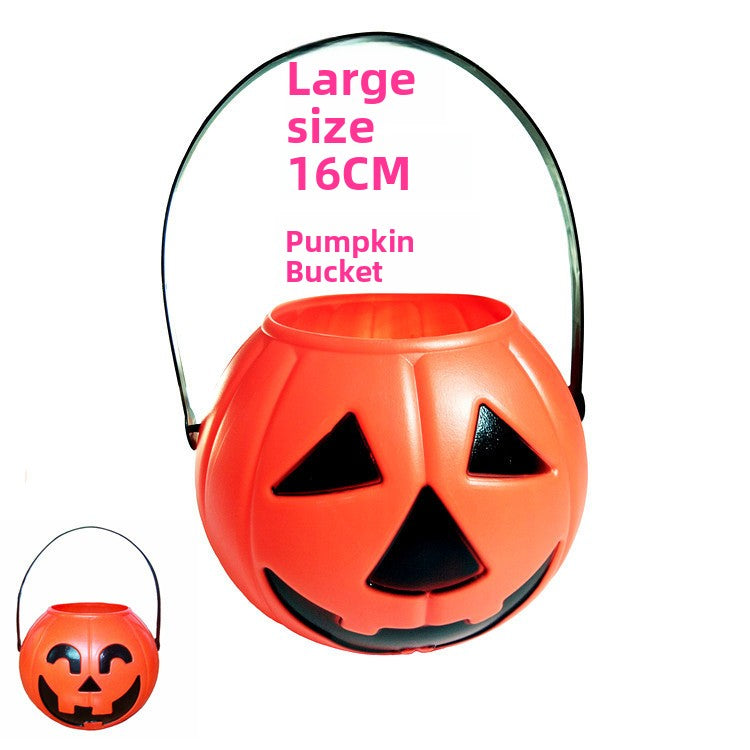 Halloween Pumpkin Candy Bucket - Plastic