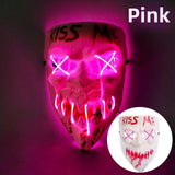 LED Glowing Mask for Halloween Masquerade - PVC