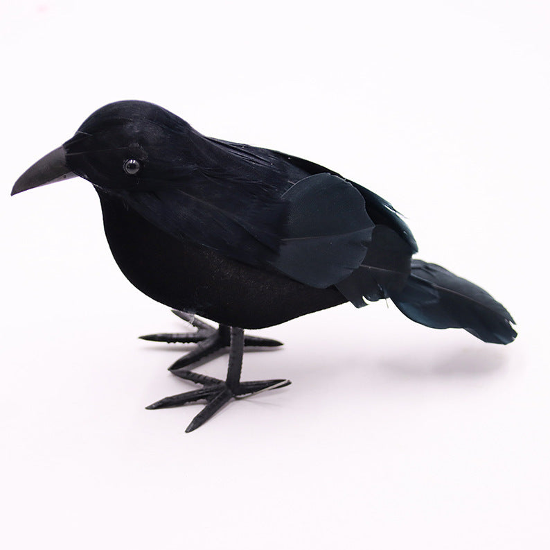 Halloween Black Crow Feather Decoration