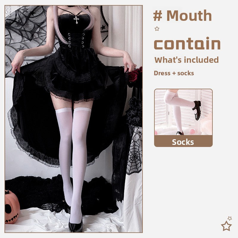 Halloween Gothic Costume Dress - Black and Red