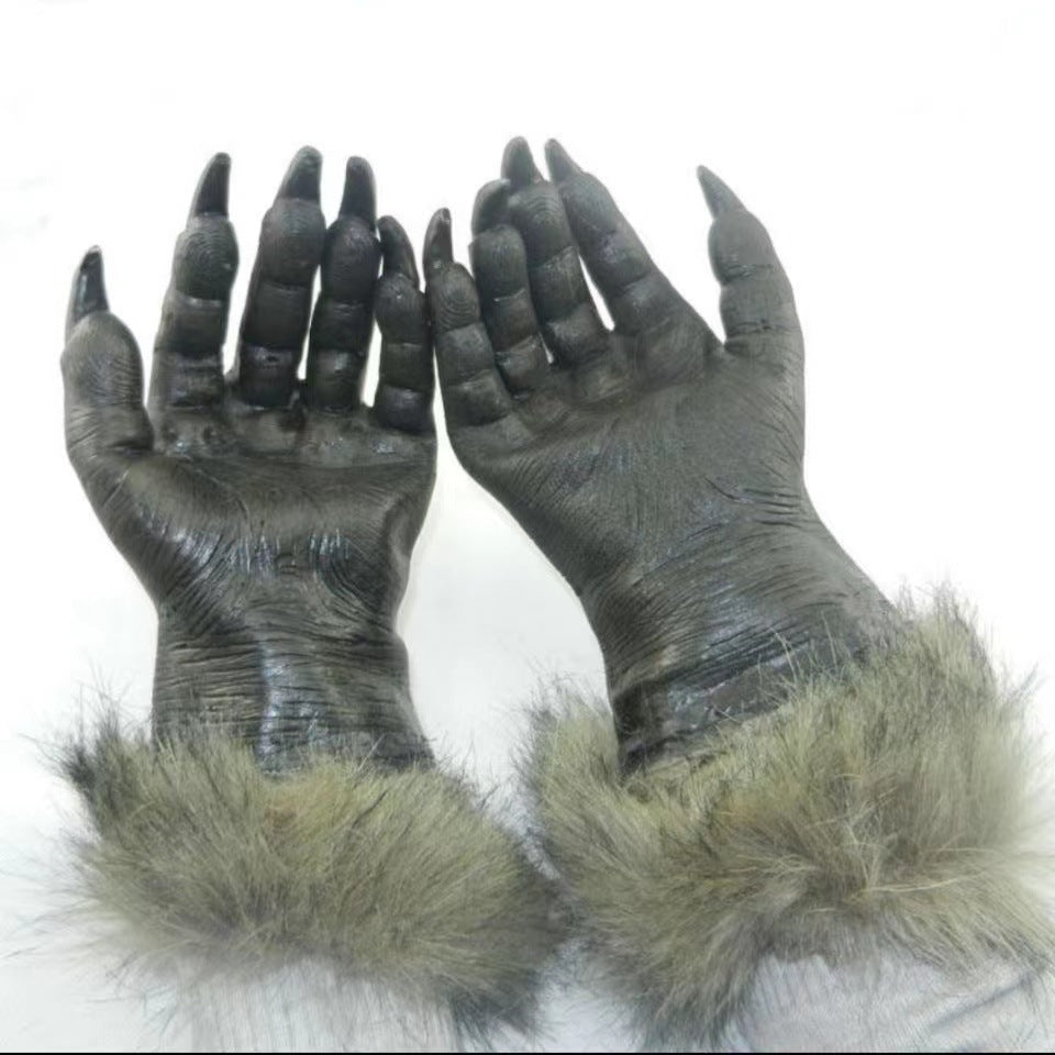 Halloween Wolf Costume Mask and Glove Accessories - Latex