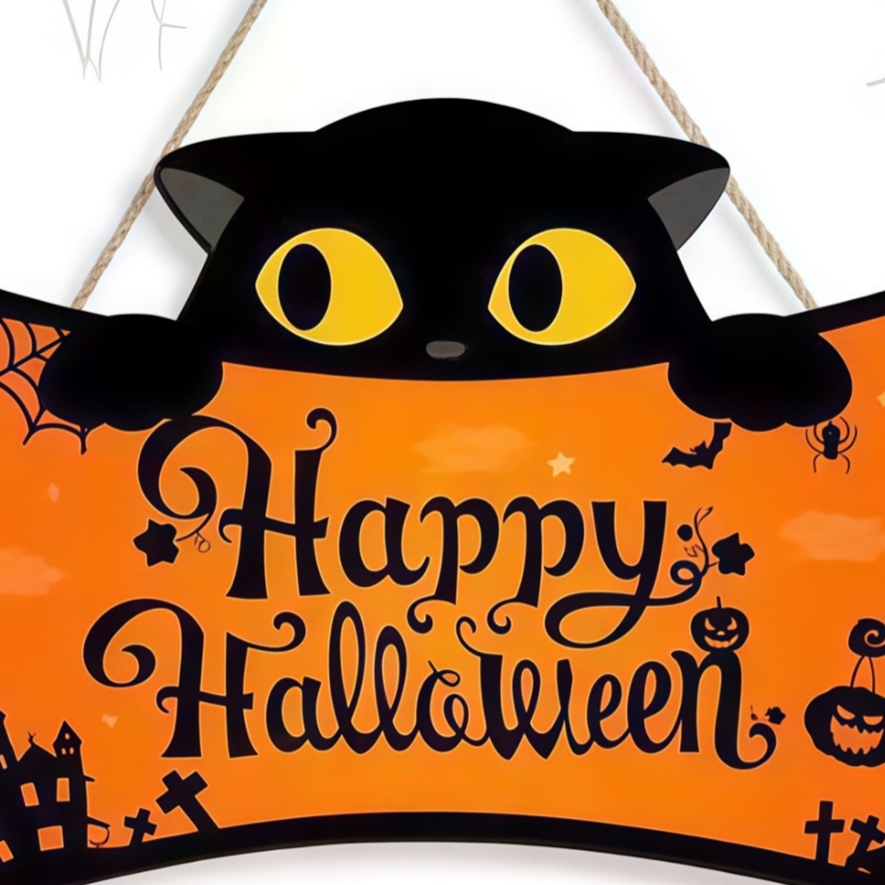 Halloween Boxwood Wall and Door Sign
