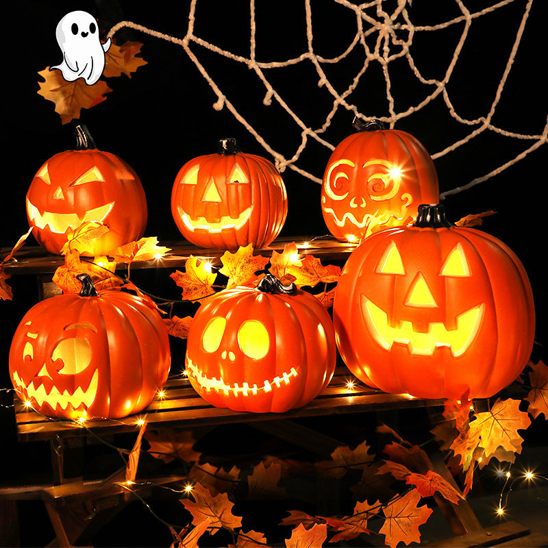 Halloween LED Pumpkin Decorations - Plastic