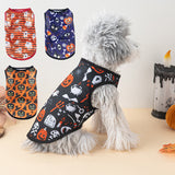 Halloween Pet Vest Pumpkin Print - Polyester