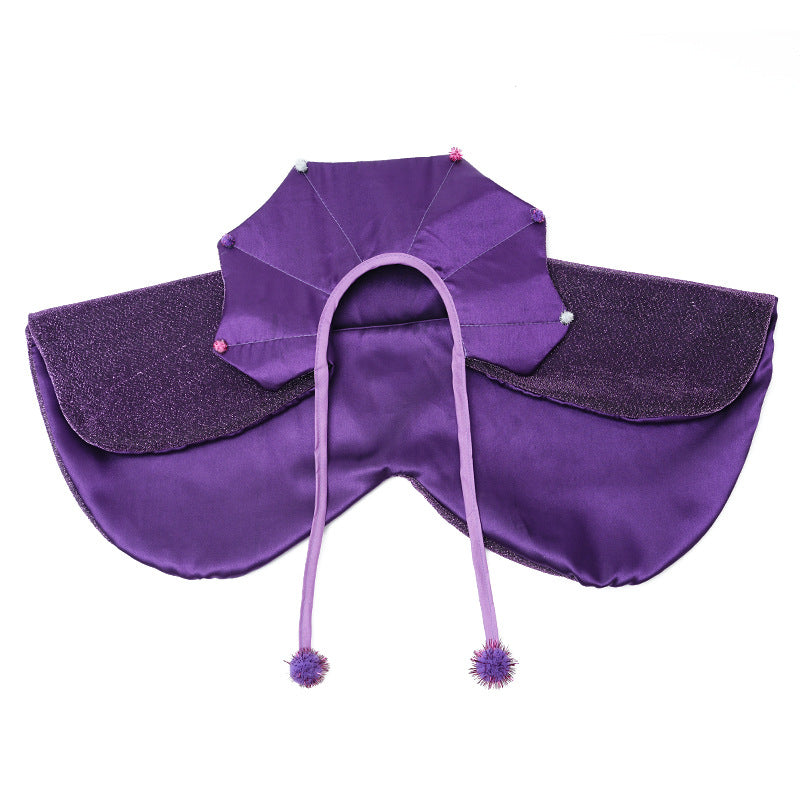 Pet Halloween Cloak with Magic Hat - Polyester