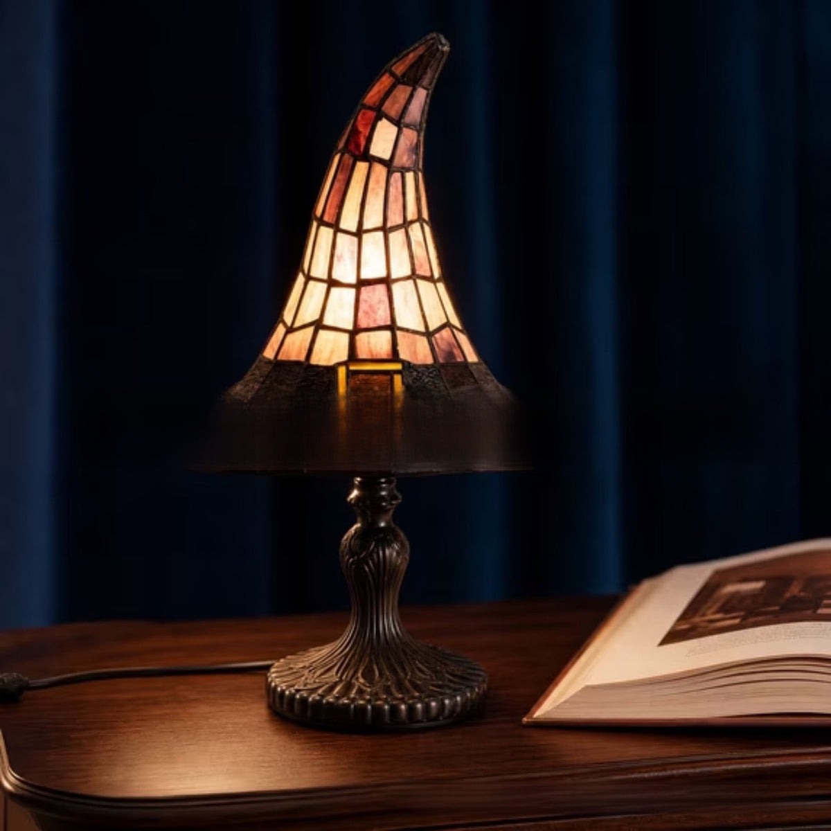 Resin Gothic Halloween Witch Hat Night Light