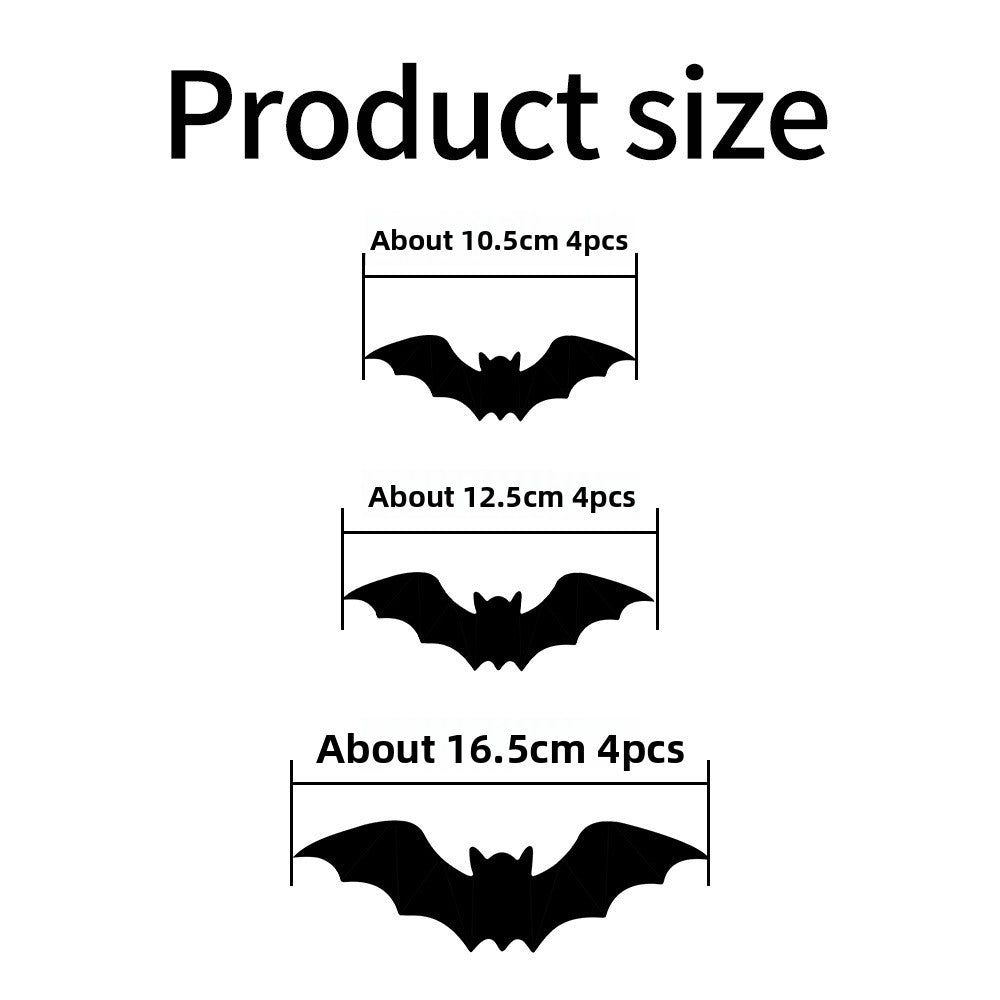 Halloween 3D Spider and Bat LED Wall Stickers - PVC