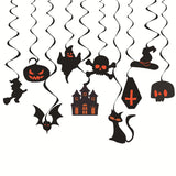 Halloween Honeycomb Hanging Decorations - Witch and Spider Designs