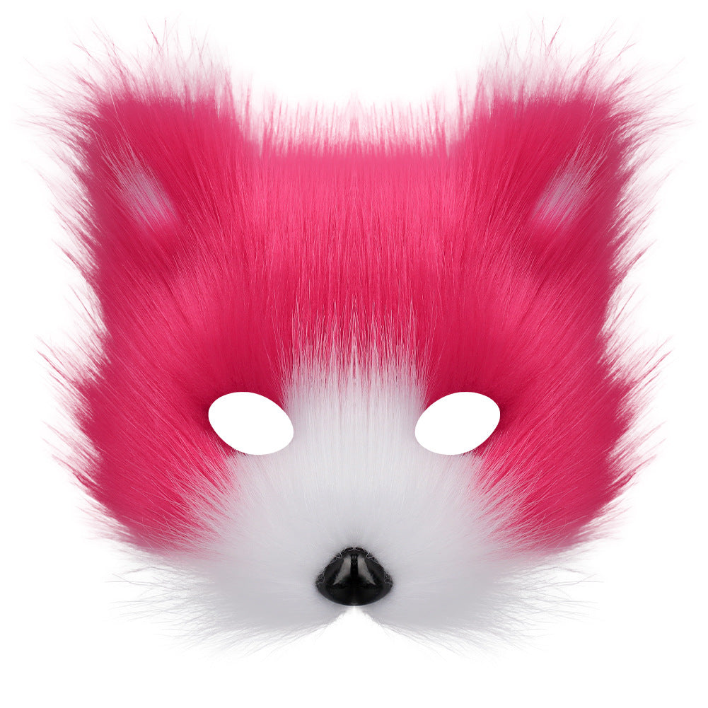 Halloween Plush Animal Cosplay Mask, Gloves and Tail Accessories