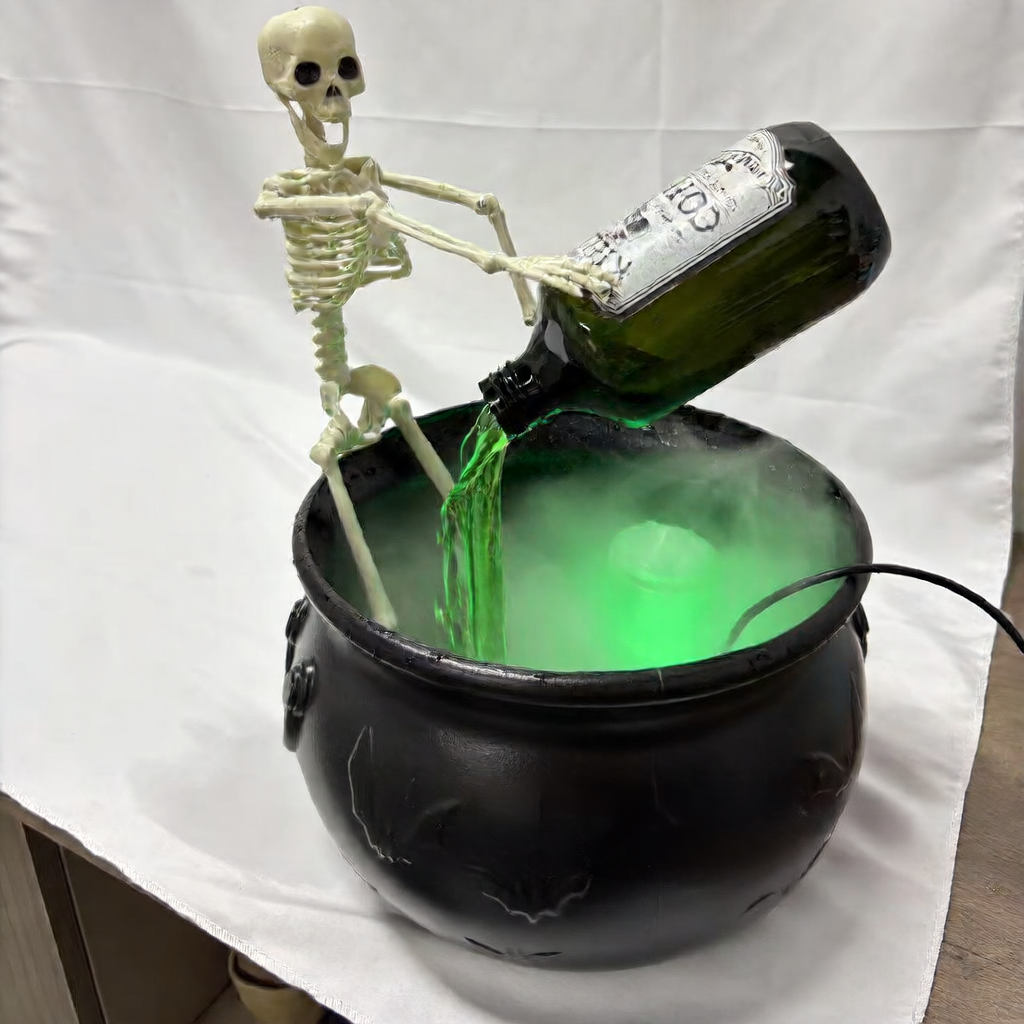 Halloween Floating Potion Bottle and Cauldron Decoration - Plastic