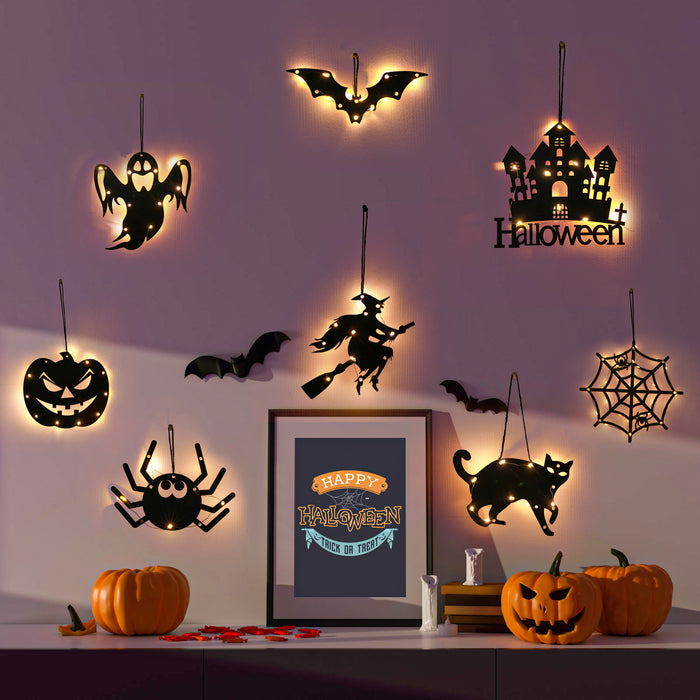 Halloween Light-Up Hanging Decorations - Plastic