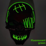 Halloween LED Skull Mask - USB Rechargeable - Plastic