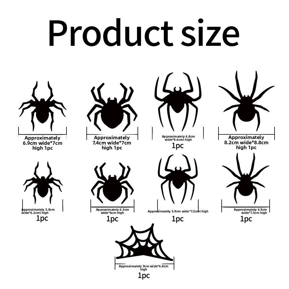 Halloween 3D Spider and Bat LED Wall Stickers - PVC