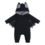 Baby Halloween Bat Romper - Long Sleeve Jumpsuit