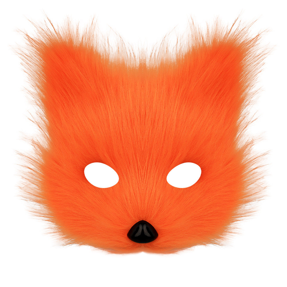 Halloween Plush Animal Cosplay Mask, Gloves and Tail Accessories