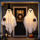 Halloween Hanging Ghost Decoration - Witch Hat and Bow Styles