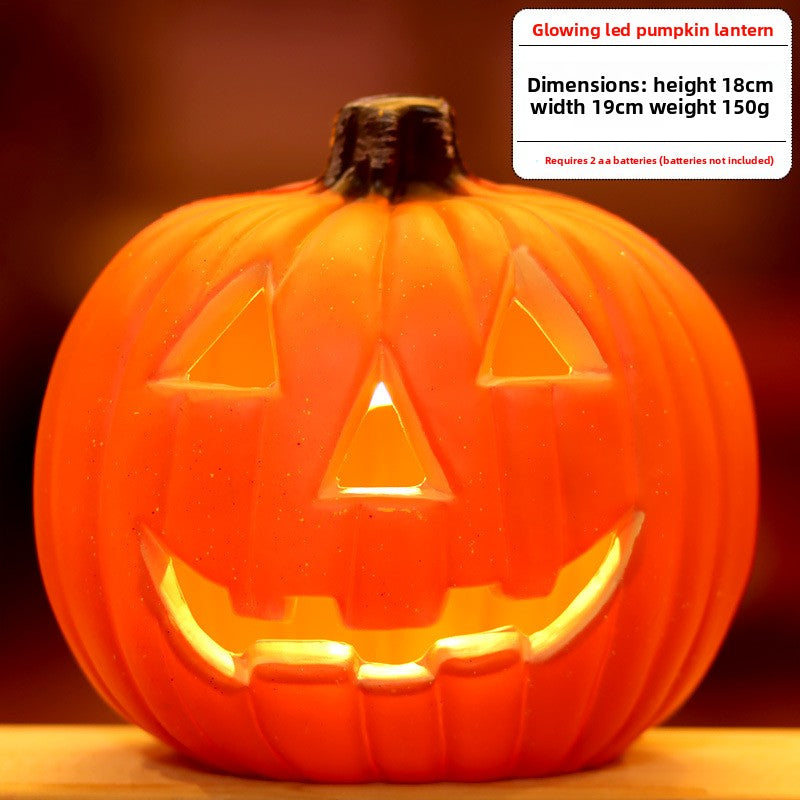 Halloween Light-Up Pumpkin Lantern - Plastic