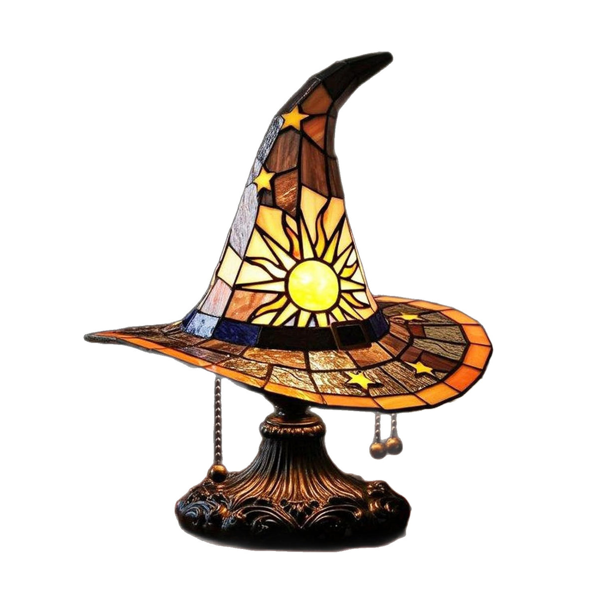 Resin Gothic Halloween Witch Hat Night Light
