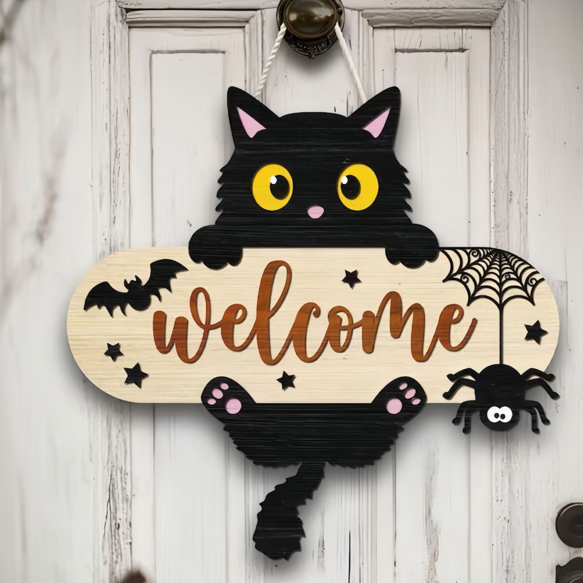 Halloween Wooden Door Sign