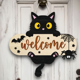 Halloween Wooden Door Sign