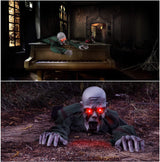 Halloween Sound-Activated Crawling Ghost with Lights
