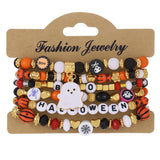 Halloween Pumpkin and Skull Bracelet