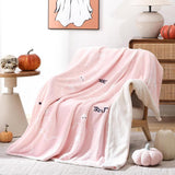 Halloween Sherpa Fleece Throw Blanket - Double-Sided