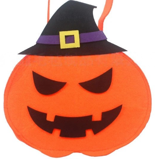 Halloween Pumpkin Candy Bags - Felt