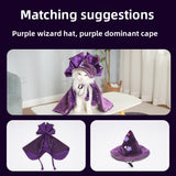 Pet Halloween Cloak with Magic Hat - Polyester