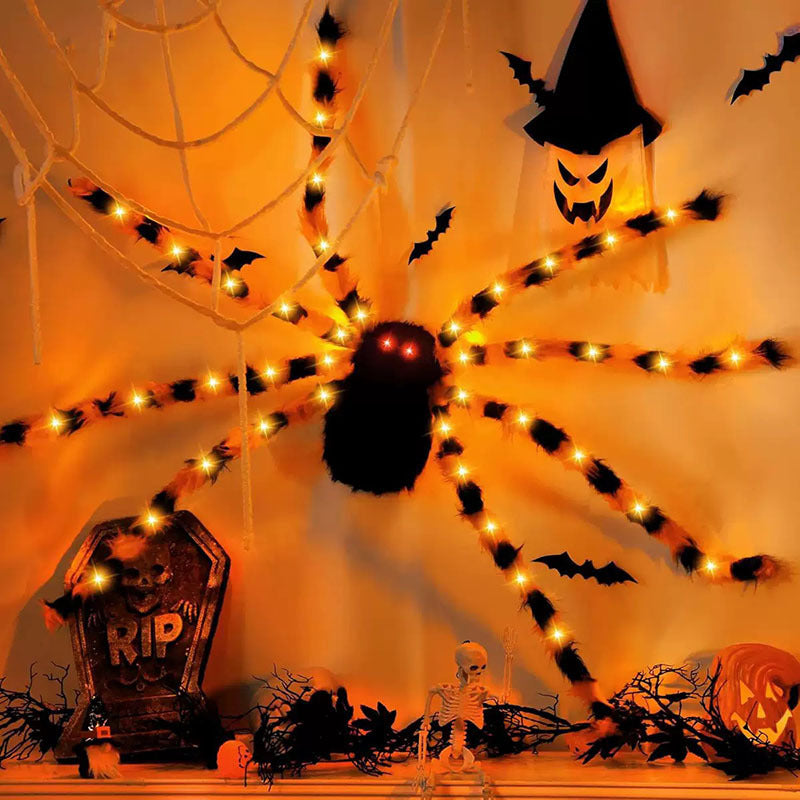 Halloween Light-Up Spider Web Decoration - Plastic