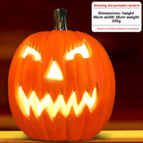Halloween Light-Up Pumpkin Lantern - Plastic