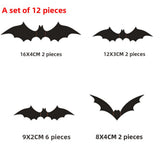 3D Halloween Bat Wall Stickers - PVC