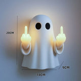 Halloween Middle Finger Ghost Night Light - Resin
