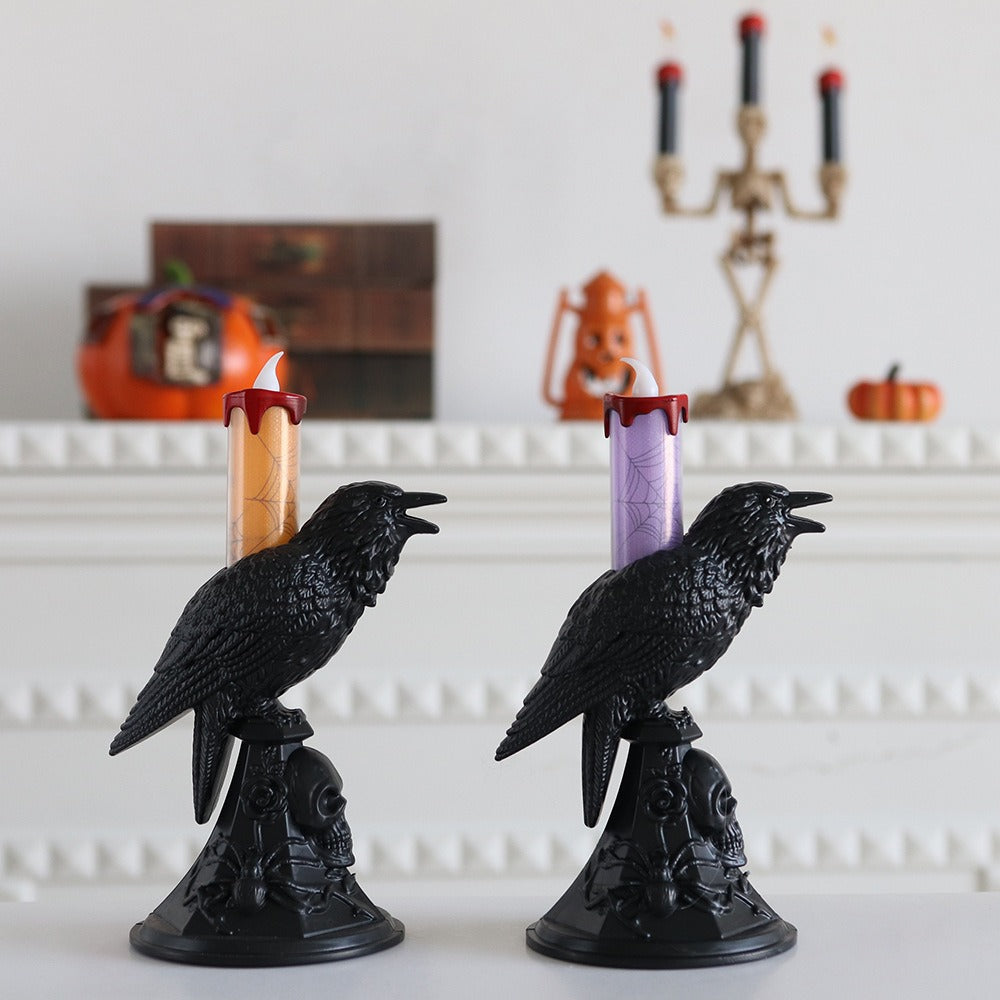 Halloween Crow LED Flameless Candle - Plastic