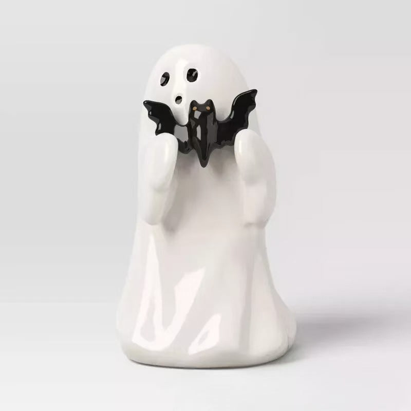 Cartoon Ghost Figurine Halloween Christmas Decor - Resin