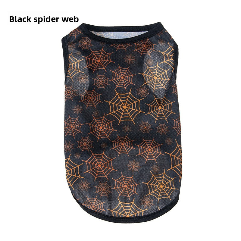 Halloween Pet Vest Pumpkin Print - Polyester