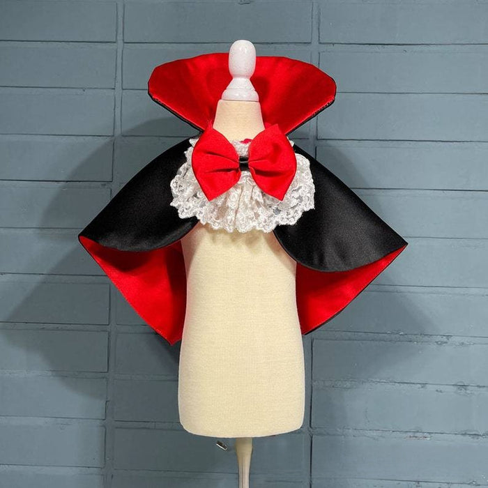 Pet Vampire Cloak Halloween Costume - Satin
