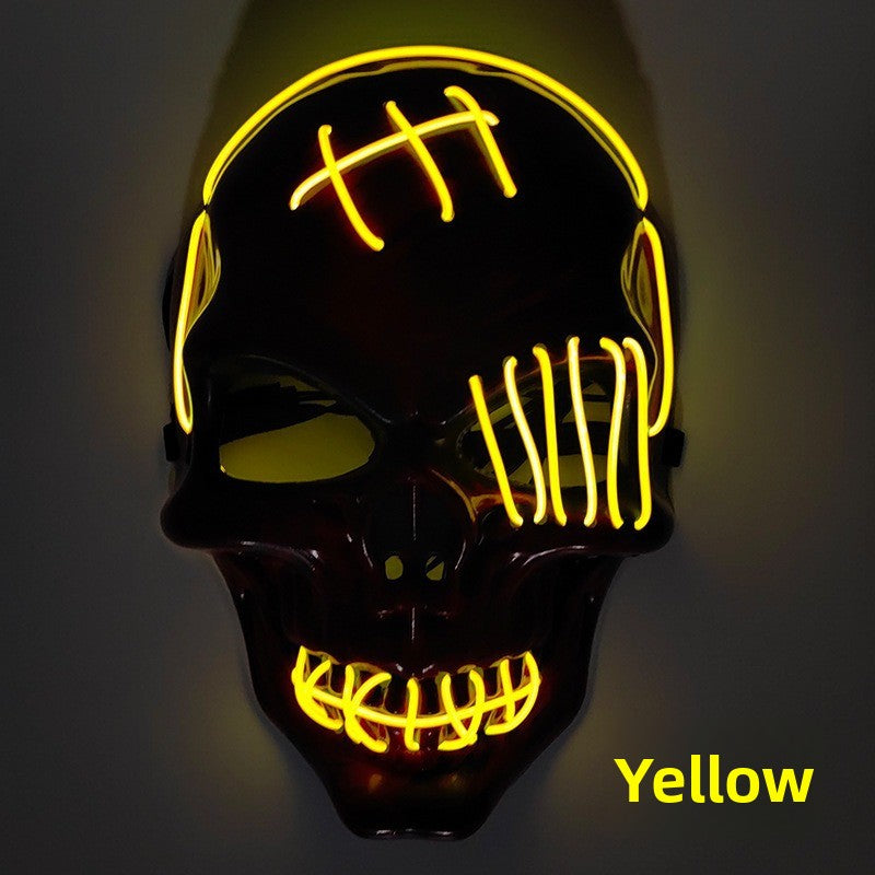 Halloween LED Skull Mask - USB Rechargeable - Plastic