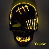 Halloween LED Skull Mask - USB Rechargeable - Plastic
