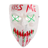 LED Glowing Mask for Halloween Masquerade - PVC