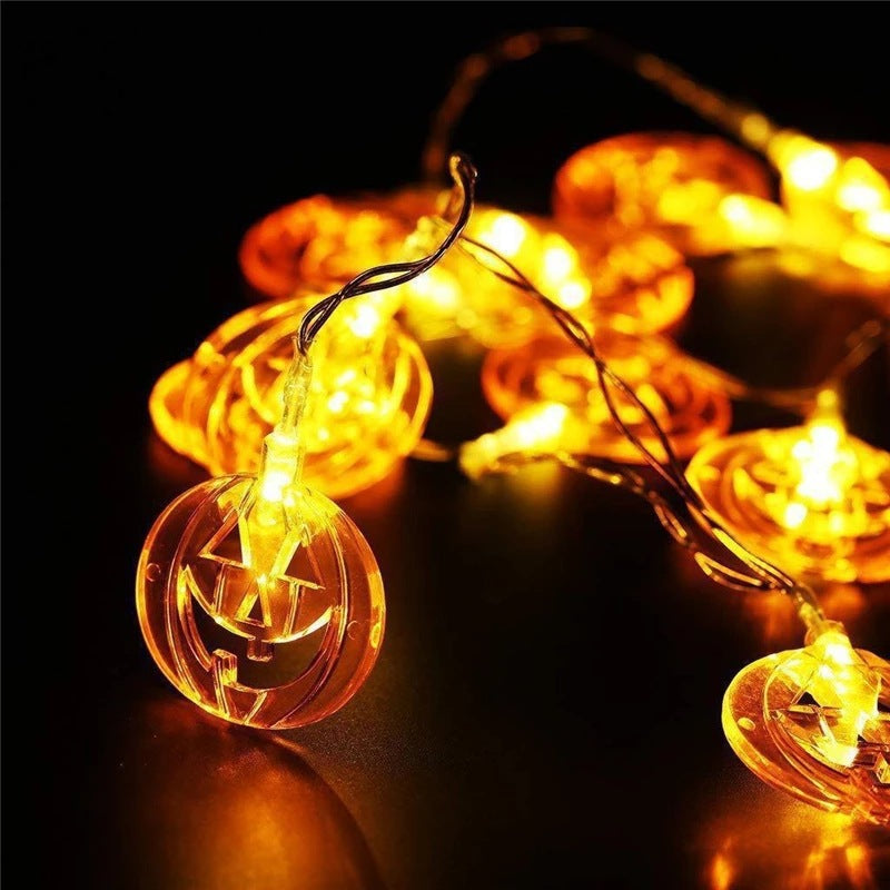 Halloween LED String Lights with Pumpkin Skull Ghost Designs