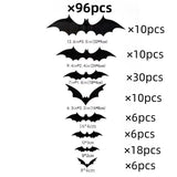 Halloween 3D Bat and Spider Wall Stickers - PVC