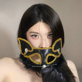 Halloween Anime Half-Face Mask - Plastic