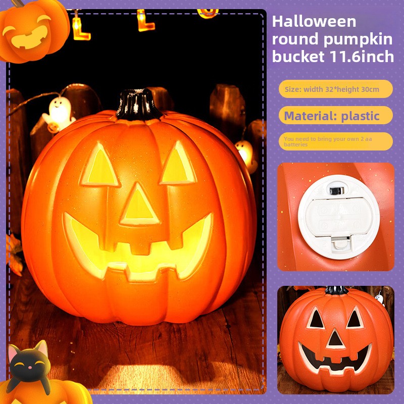 Halloween LED Pumpkin Decorations - Plastic